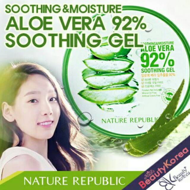 Aloe vera 92% soothing gel