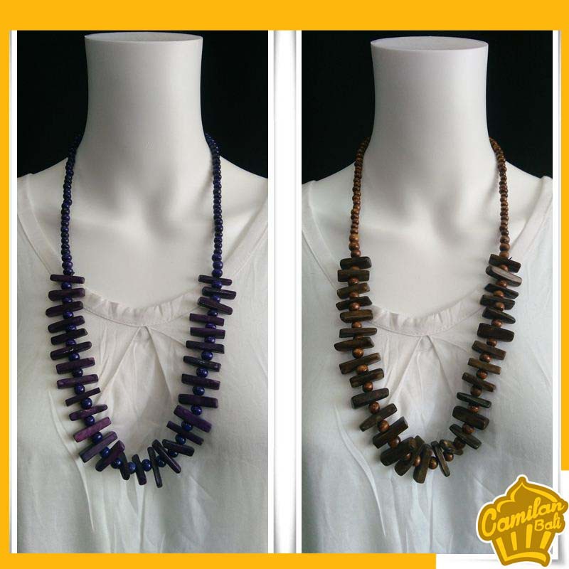 Kalung Wanita Kalung Kayu Kotak Panjang Kalung Bali Khas Bali