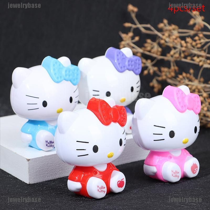 (Base) 4pcs Mainan Boneka Hellokitty Handmade Untuk Dekorasi