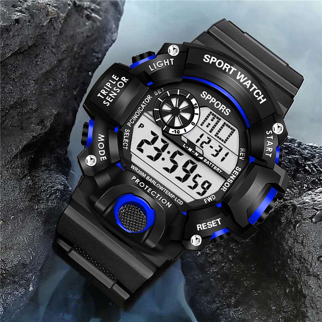 Jam Tangan Digital Pria Dual Time Sport Watch / Jam Tangan Pria Sport Watch Fashion