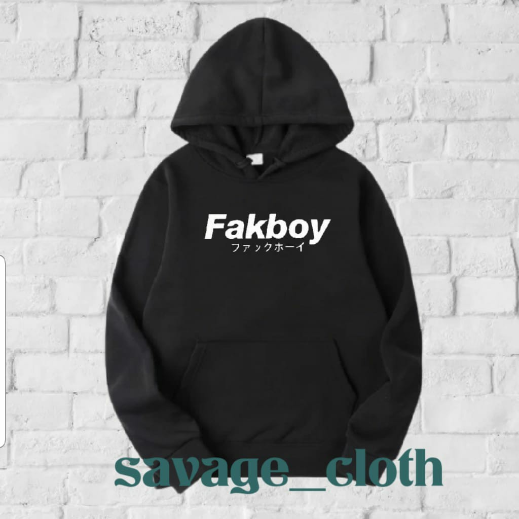 SAVAGE_CLOTH HOODIE PRIA HOODIE COWOK HOODIE HITAM OUTERWEAR JUMPER FAKBOY ( BISA COD )