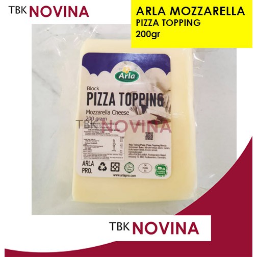 ARLA MOZARELA PIZZA TOPPING 200GR / KEJU MOZARELA / MOZZARELLA / ARCHIZ / CHEESY