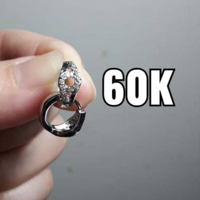 Anting Perak Lapis Emas 18karat