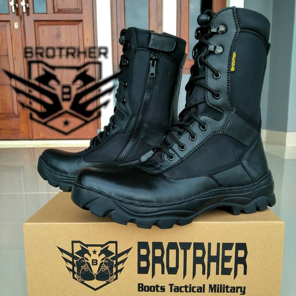 SEPATU PDL BROTRHER MAMBA &amp; MARCO KULIT ASLI SEPATU PDL TNI POLRI SEPATU PDL SECURITY SATPAM