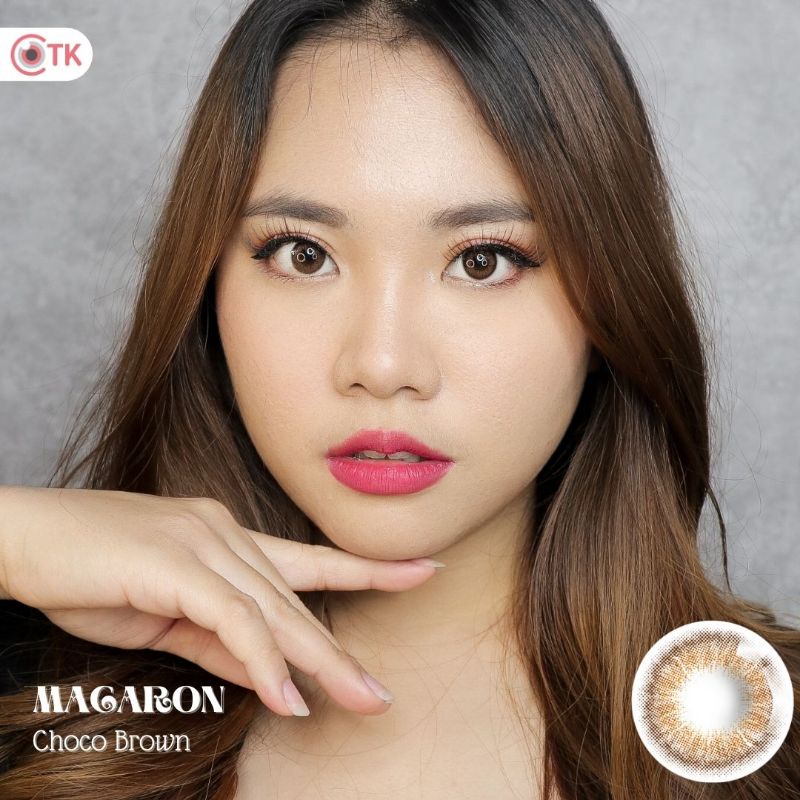 Softlens MACARON 14.5 MM CHOCO BROWN MINUS -0.50 S.D -6.00 by CTK