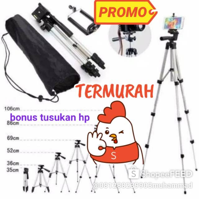 TRIPOT WEIFENG 3110/3120 TINGGI 1 METER LEBIH+paking buble