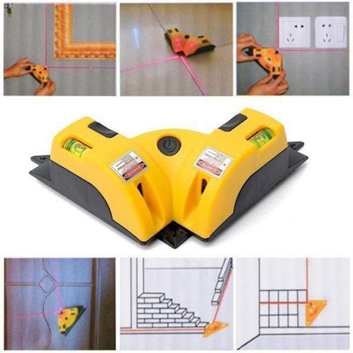 Laser Level Siku Square 90 Waterpass Alat Laser Siku Waterpas Line Sudut