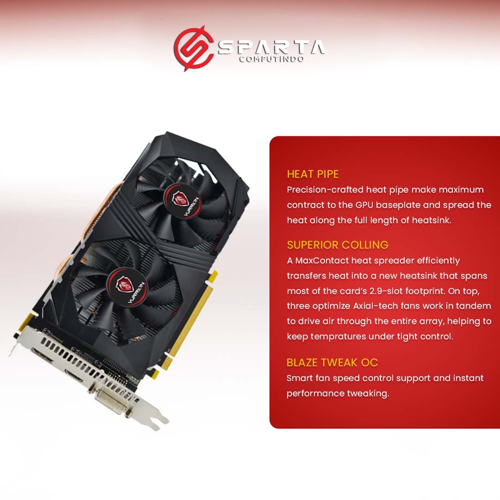 VGA Card AMD Radeon R9 370 4GB GDDR5 256 Bit Vurrion New Garansi Resmi