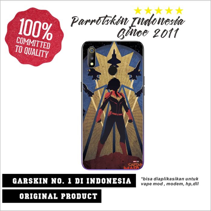 Garskin skin Protector Realme 3 anti gores back case Captain Marvel