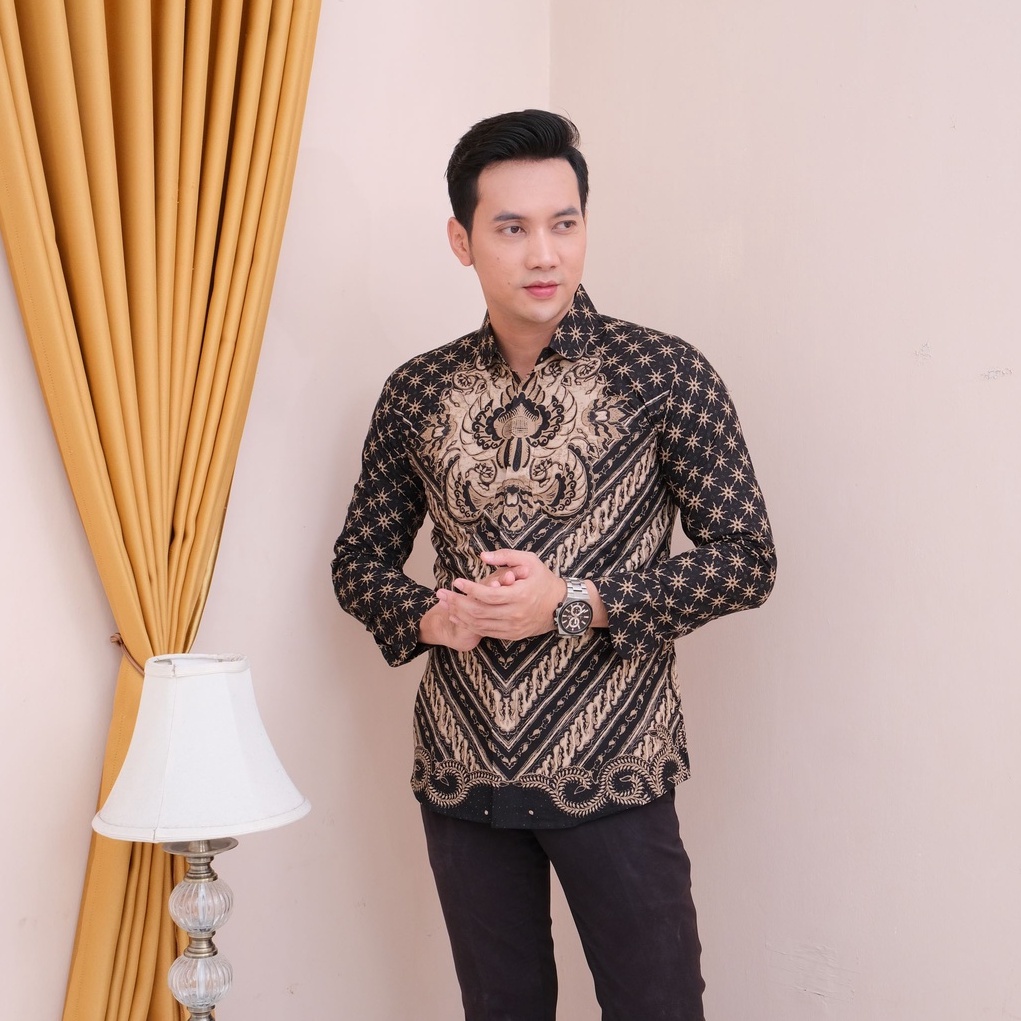 Batik pria modern slimfit Baju Batik Pria Lengan Panjang slim fit baju batik Slimfit pria premium baju seragam BATIK KERTOJOYO KJ020 kemeja batik pria lengan panjang full furing baju batik alisan pria Kemeja batik slim fit batik pria premium PRABUSENO