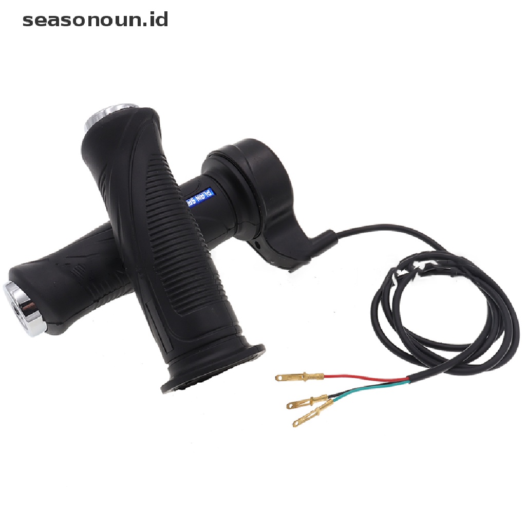 【seasonoun】 3 Wires 12-48v Electric Bicycle Motorcycle Speed Accelerator Throttle Grip .