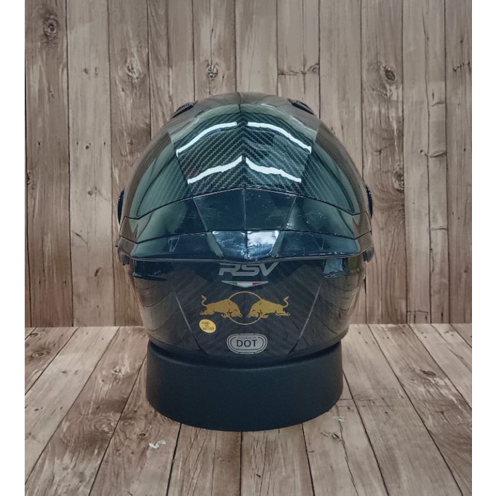 HELM RSV SV300 CARBON - PAKET GANTENG - VISOR SMOKE - RED BULL-6