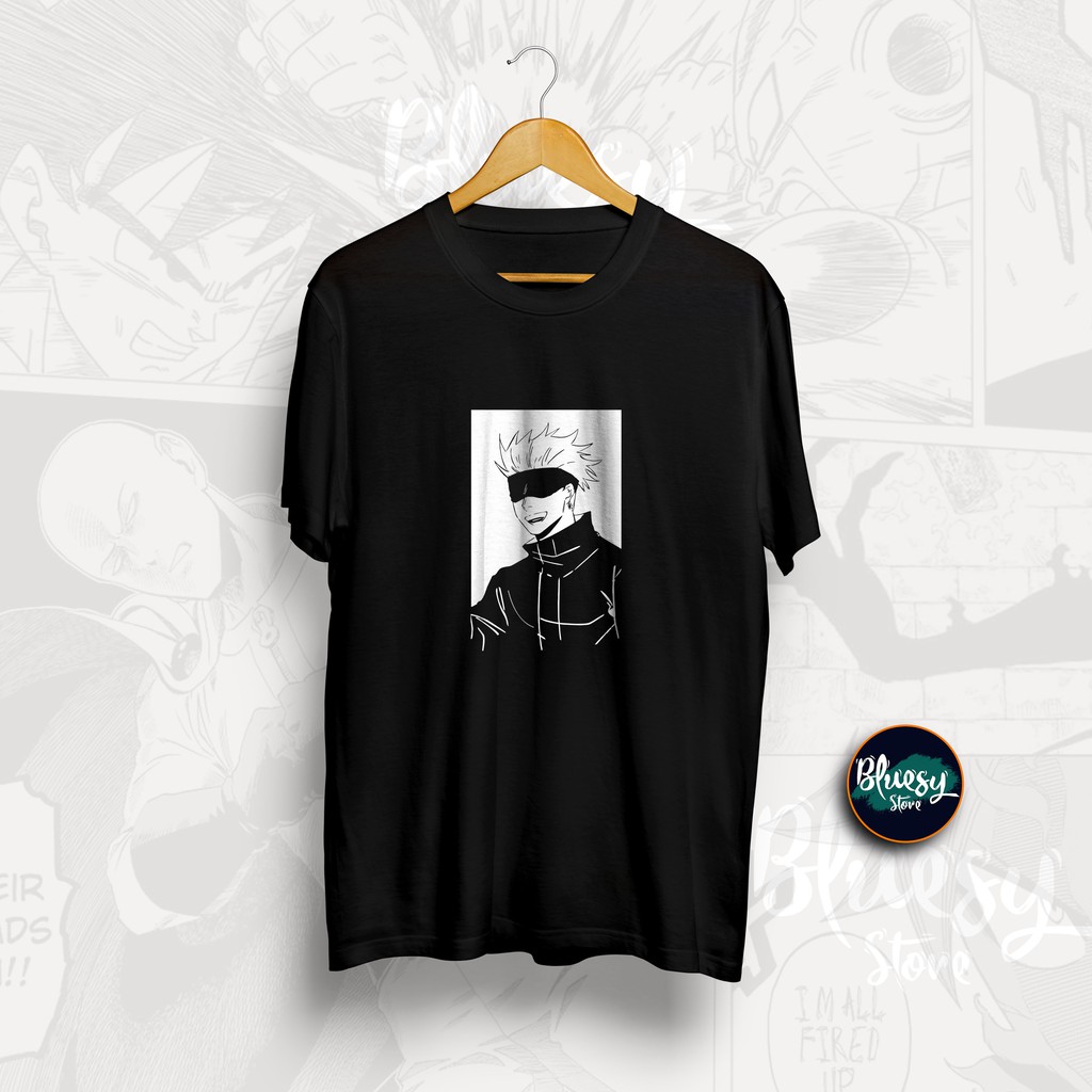 Kaos JUJUTSU KAISEN GOJO SATORU BIG SMILE MANGA VERSION / Baju T-Shirt ANIME JUJUTSU KAISEN