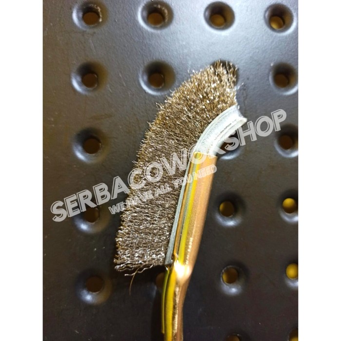 Tjap Mata Sikat Kawat Mini Gagang Bengkok Stainless 0.15mm Termurah