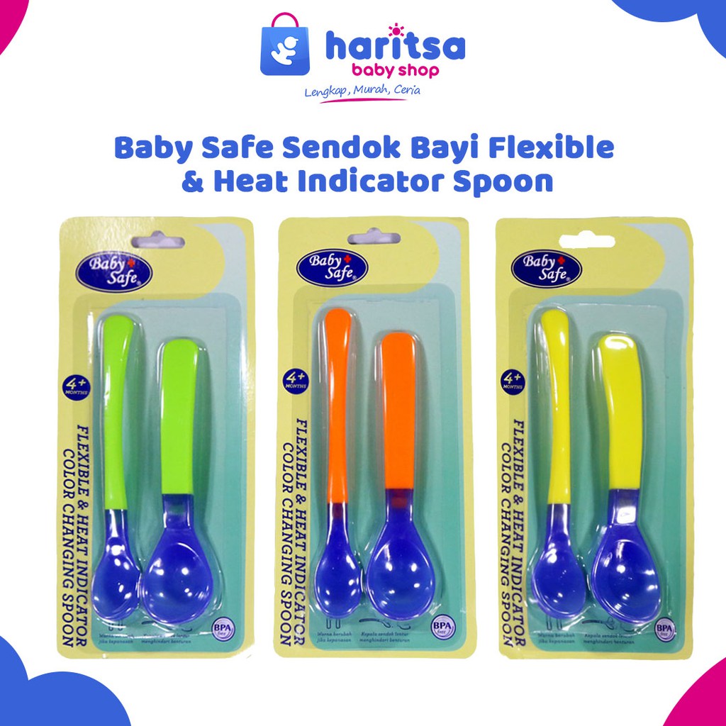 Baby Safe Sendok Bayi Flexible &amp; Heat Indicator Spoon BS 350 Sendok Makan Bayi