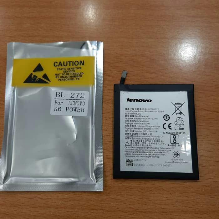 DISKON BATRE LENOVO K6 POWER BL272 BATERAI LENOVO K6 POWER BL-272 ORIGINAL