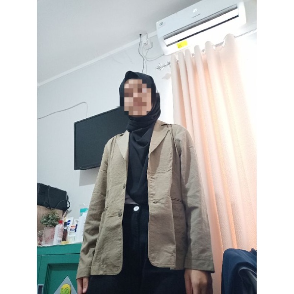 Thrift Blazer Outer Outware Hijau Army Regular Oversized Jumbo Murah