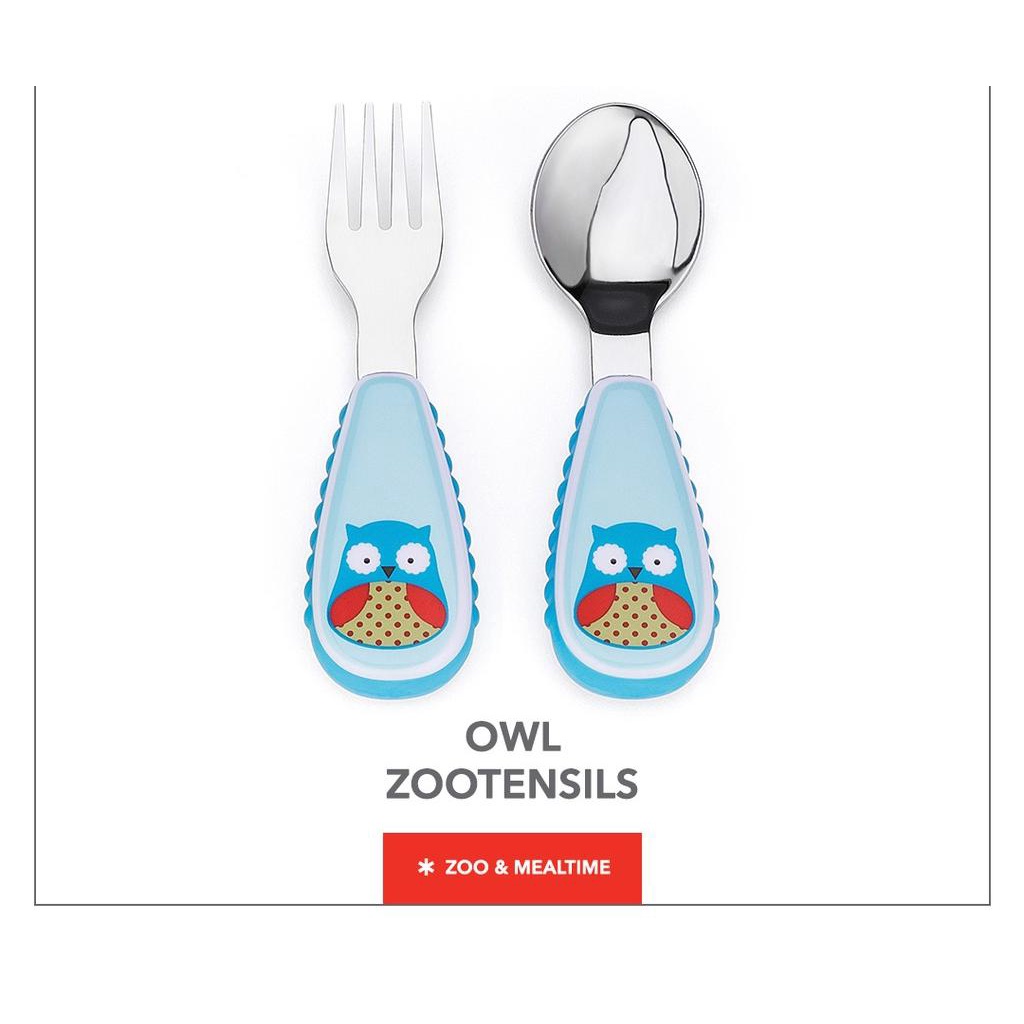 SKIP HOP Zoo Utensils Fork &amp; Spoon Set