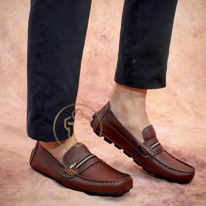 SKH x MOCASIN - Sepatu Bunut Pria Kulit Sapi Asli Original 100% Pancus Casual Remaja Dewasa Laki Lak