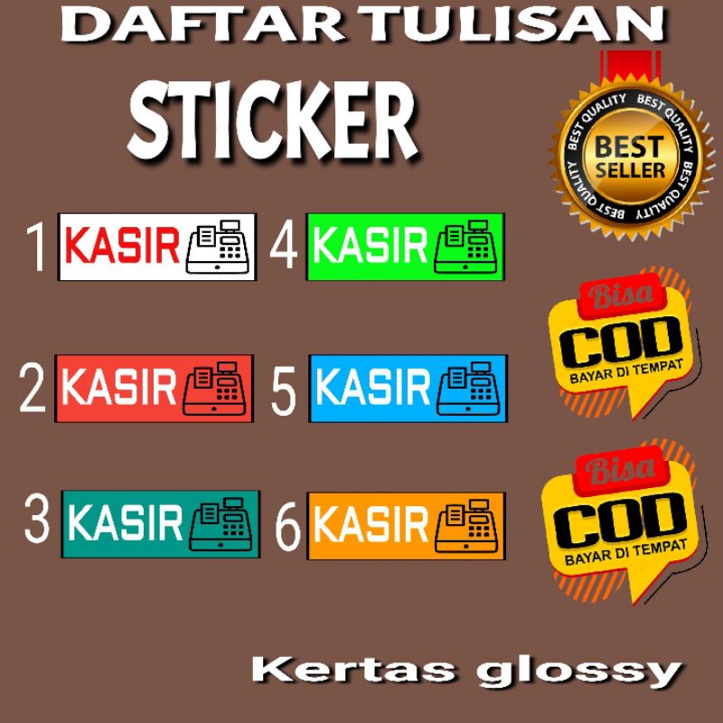 

STICKER TULISAN KASIR UNTUK TOKO DAN WARUNG