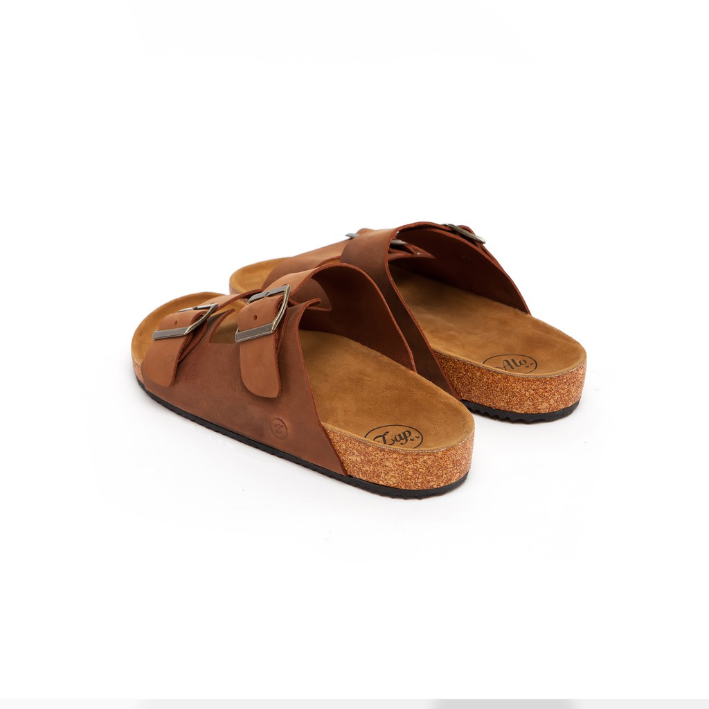 Cozy Brown | Sandal Kulit Asli Casual Ori Simple Pria Cowok Men Sendal Footwear | FORIND x Zapato