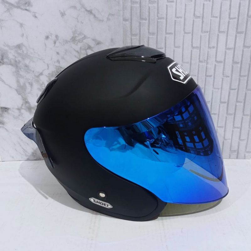 Helm dyr kyoto warna black doff solid paket ganteng venom iridium toko helm majalengka