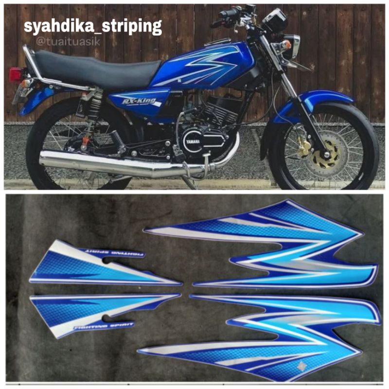 Jual Sticker Striping Lis Body Yamaha Rx King 03 Biru Shopee Indonesia