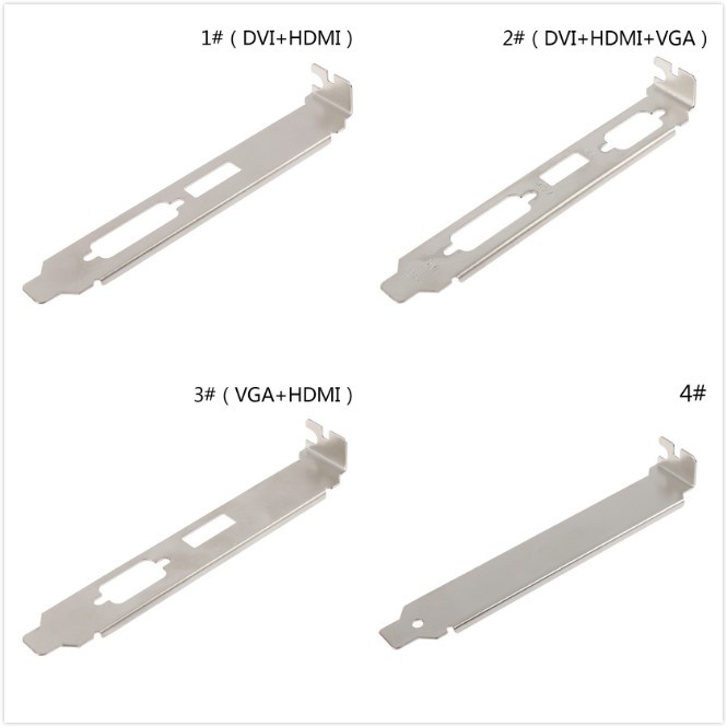 1pc 12cm Bracket Adapter Hdmi Dvi Vga Port Untuk Konektor Video Card