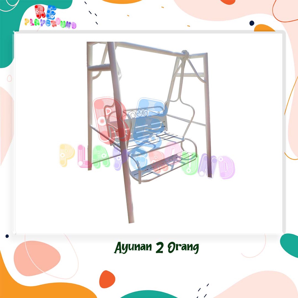 MAINAN ANAK AYUNAN BESI  UNTUK 2 ORANG / PLAYGROUND BESI GALVANIS