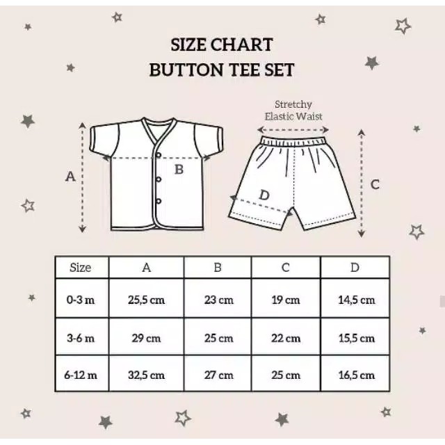 Baju Bayi Little Palmerhaus Button Tee Set /Baju Setelan Bayi Polos / BAYI ONLINE SHOP