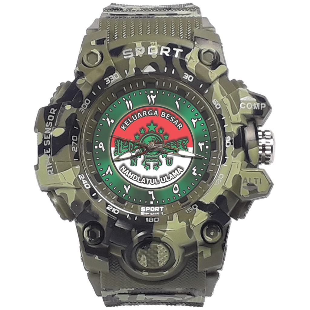 {Istimewa} Jam Tangan KELUARGA BESAR - NU Hijau Army Water Resistant