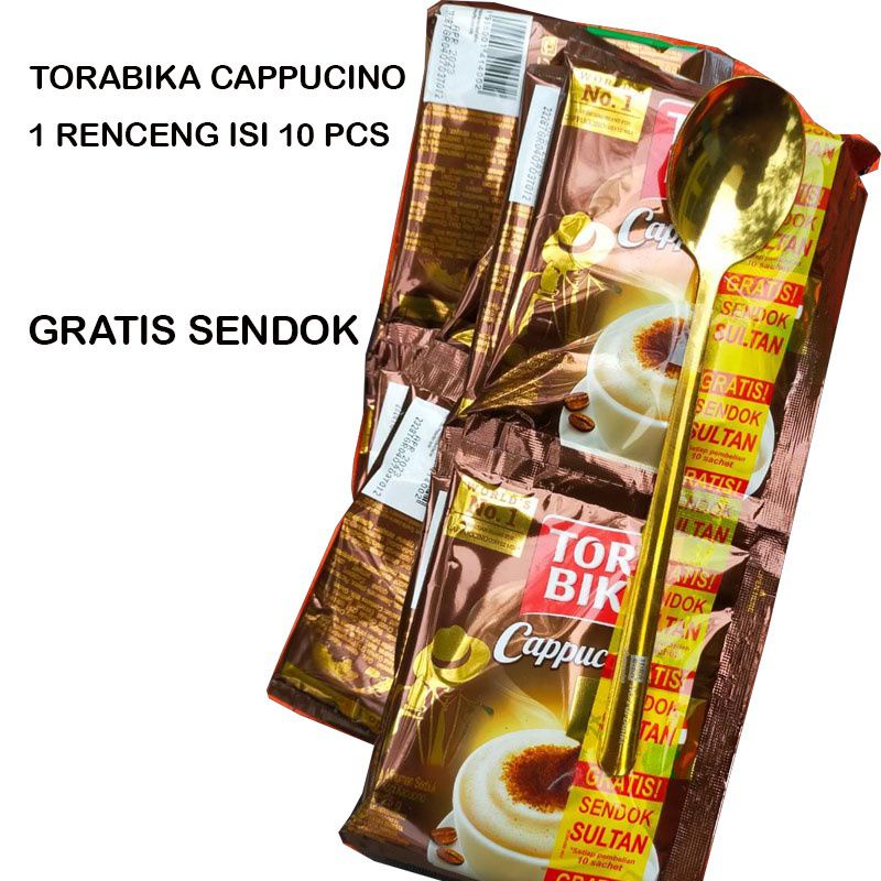 

Tora bika Cappucino 1 renceng isi 10 25g sudah tidak ada sendok ya kk... Terim kasih