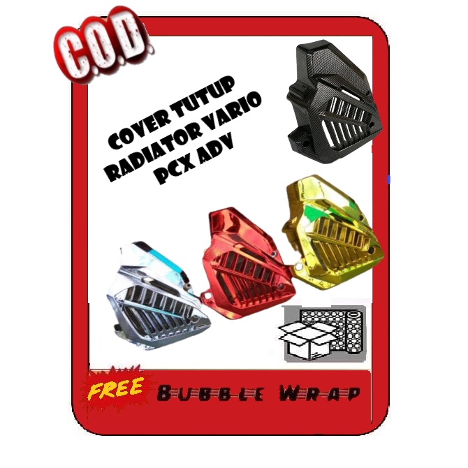 [Promo Termurah] Aksesoris cover tutup radiator Vario PCX ADV 150 crome chrome carbon
