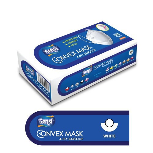 SENSI CONVEX MASK 4 PLY EARLOOP