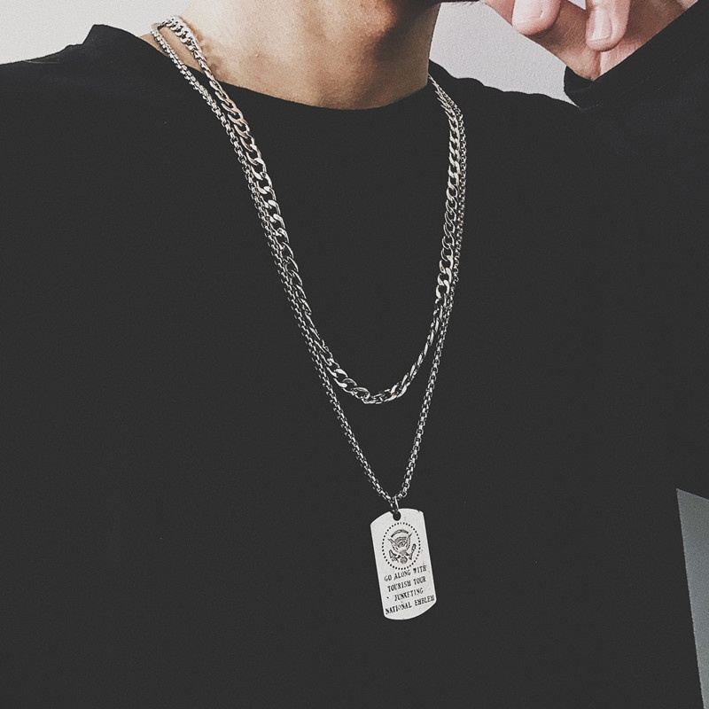 Disco melompat kalung pria dan wanita yang modis in liontin keren hip hop all-match sweater chain St