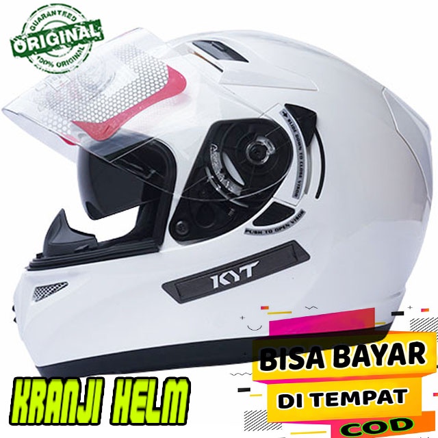 Helm / Helm fullface / Helm kyt k2 rider solid white terpopuler