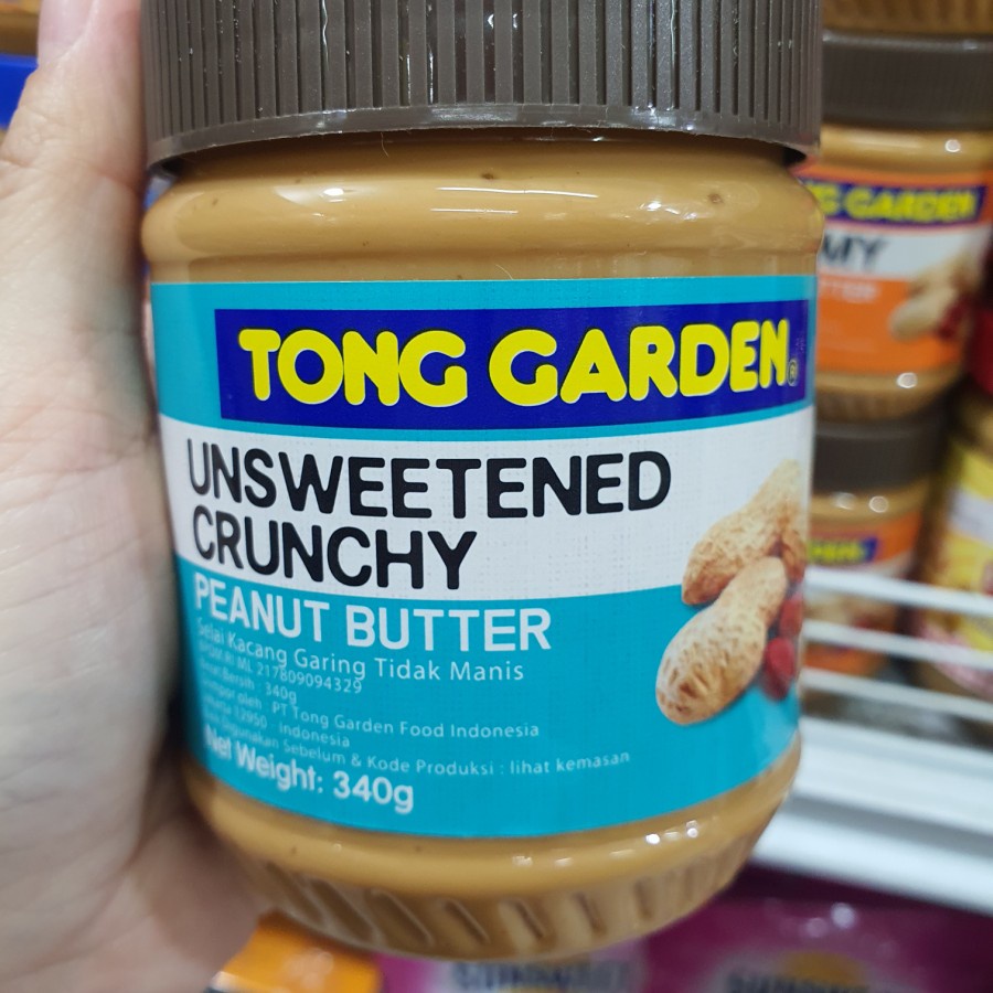 Jual tong garden unsweetened crunchy peanut butter selai kacang Diet