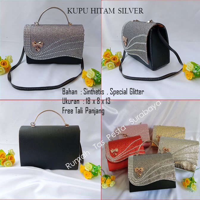 Tas Souvenir,Tas Home Made ,Tas Pesta,KUPU HITAM SILVER