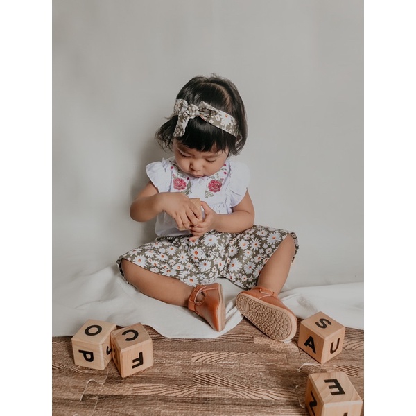 setelan kemeja anak perempuan 1 2 3 tahun newborn 6 12 bulan ruffle ALLYSA NADIA shirt set setelan balita shirt set