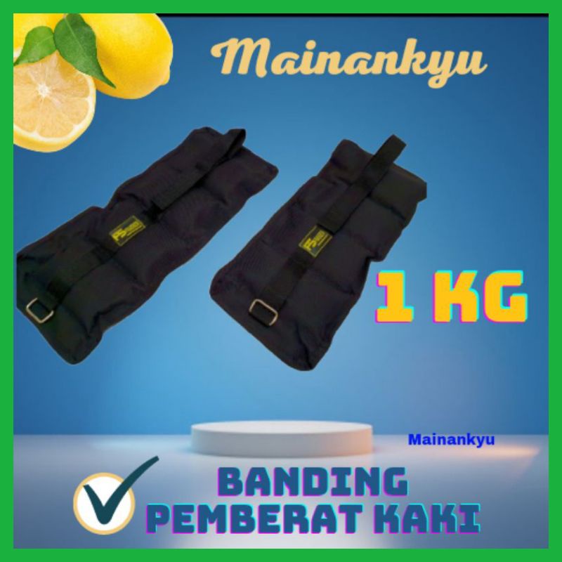 (MAINANKYU) 1kg BENDING barbel pemberat kaki dan tangan (sepasang 2 buah)