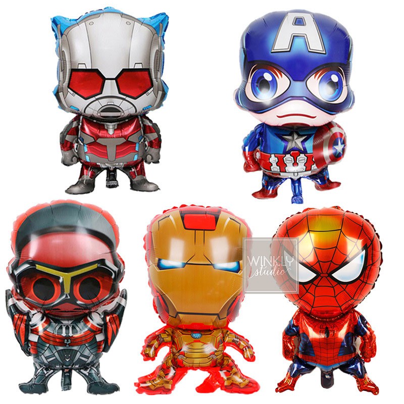 Balon Foil Karakter Superhero JUMBO / Balon Spiderman / Balon IronMan / SUPER HERO Balloon