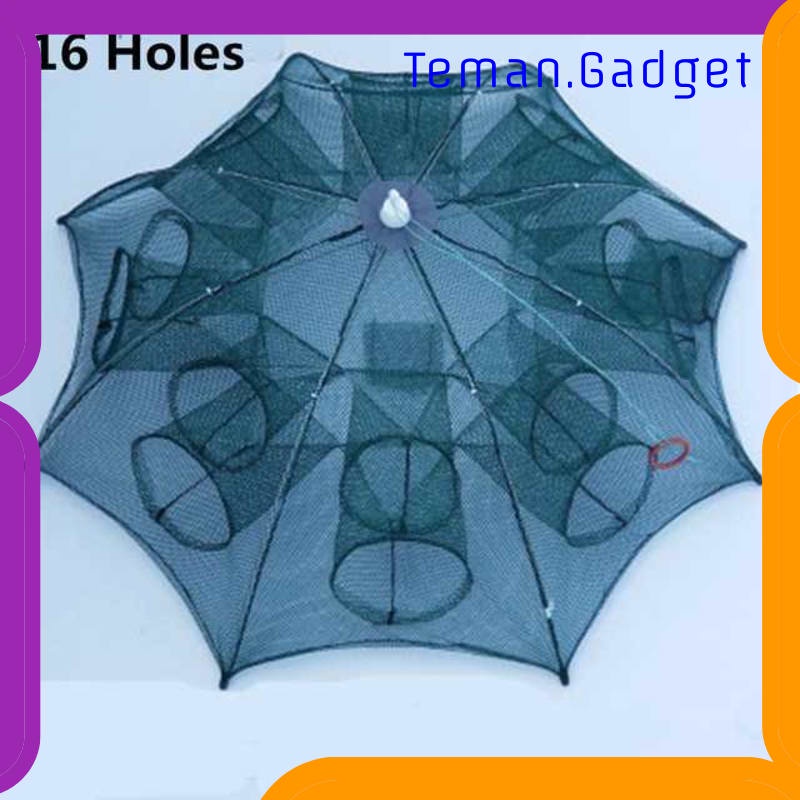 TG-IF282 JARING PANCING IKAN UDANG AUTOMATIC FOLD UMBRELLA FISHING NET 16 HOLES