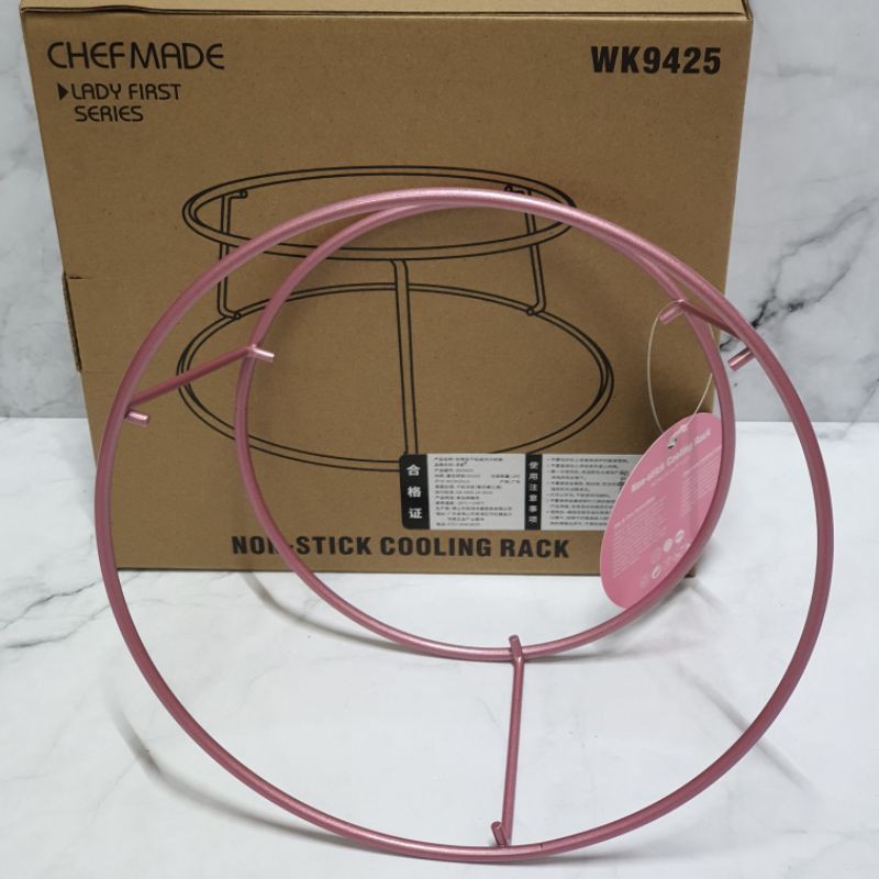 Chefmade Pink chiffon round cooling rack /rak pendingin kue