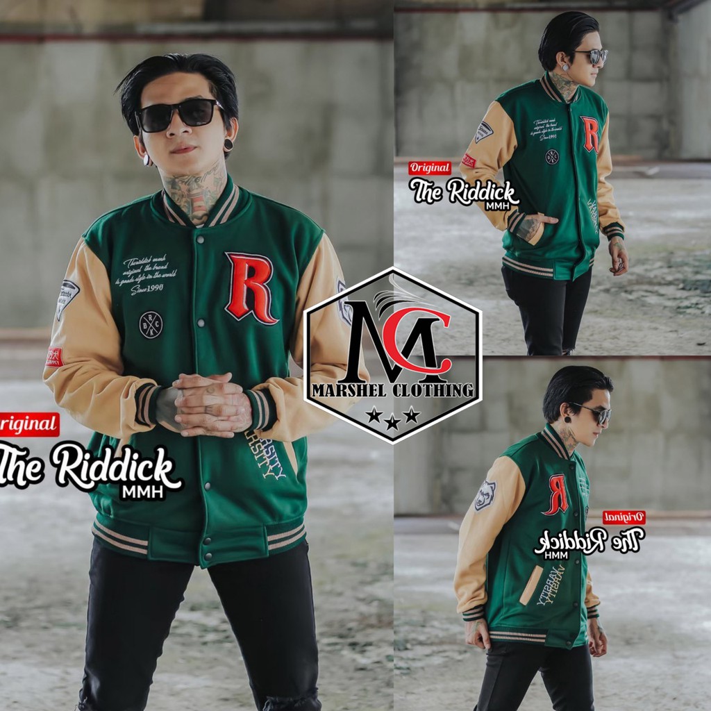 RCL - JAKET VARSITY BASEBALL FLEECE COTTON - JAKET VARSITI THE RIDDICK ORI - JAKET VARSITY MODEL TERBARU JAKET