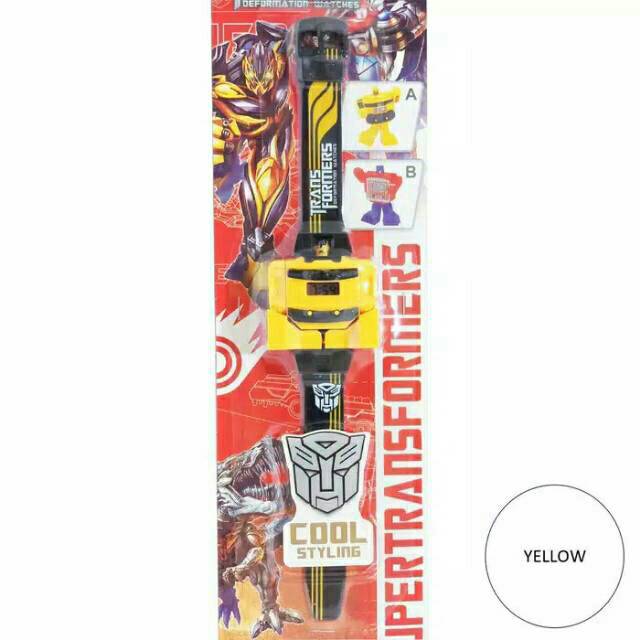 Ready 3 Warna Jam Tangan Anak Robot Transformers Rubber Digital