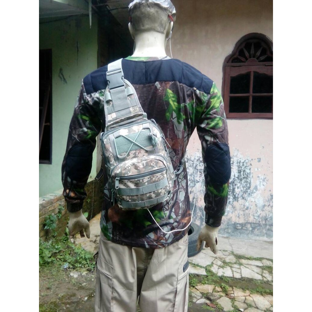 tas sling (seling) 093 - tas army 093 - tas selempang loreng