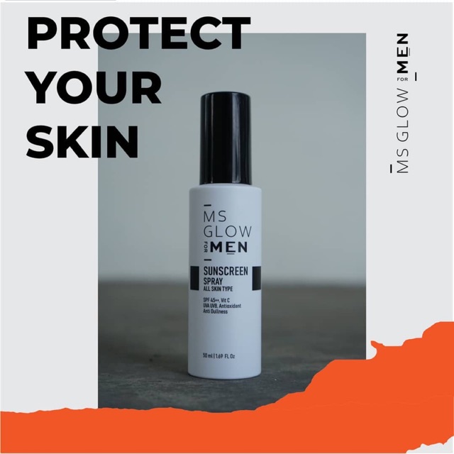 Sunscreen spray Ms glow men anti sinar uv