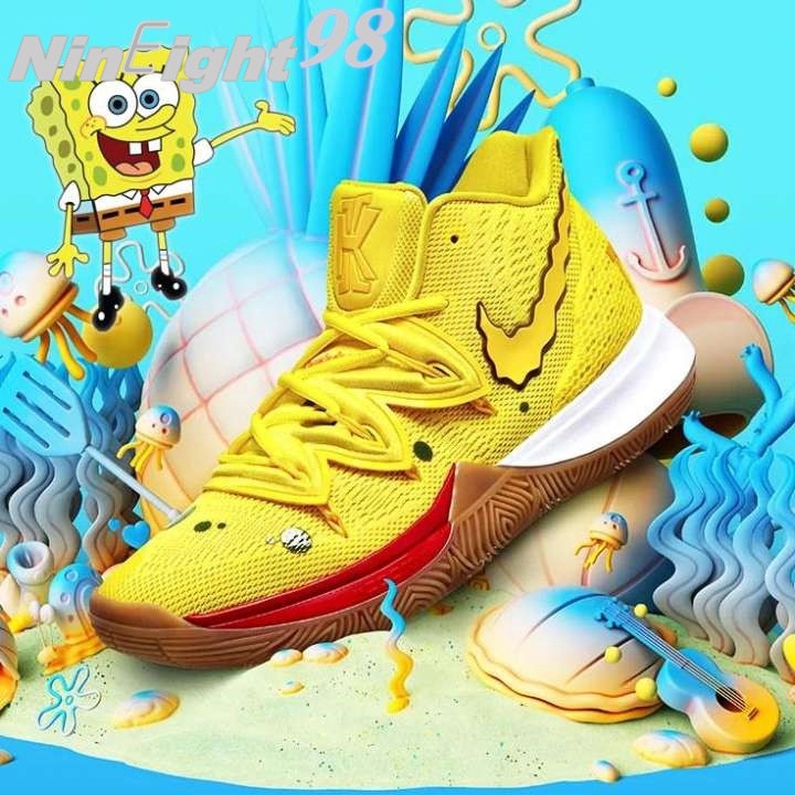 2021 Nike KYRIE 5 X SPONGEBOB  warna terbaru Sepatu  Basket  