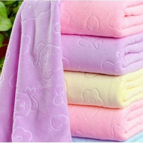 Handuk Bayi Microfiber Embos Beruang [KK]