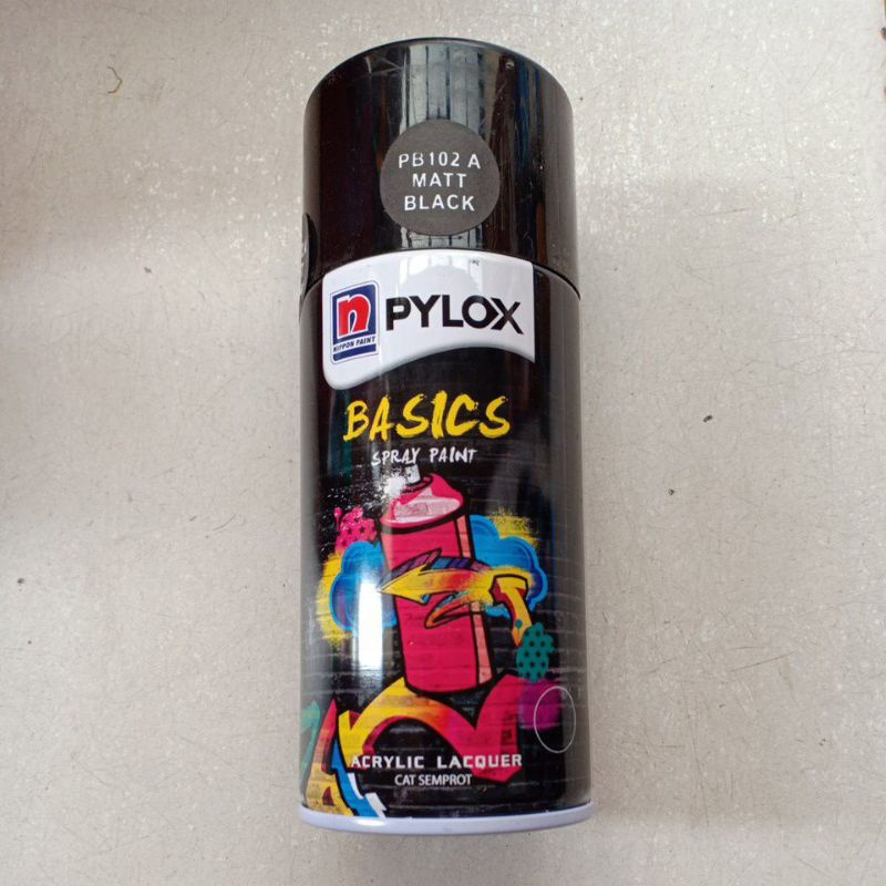 cat semprot Pylox basic PB102A hitam doff 300cc